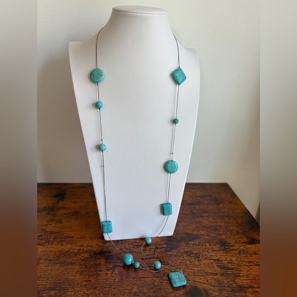 Turquoise Bead Statement Necklace